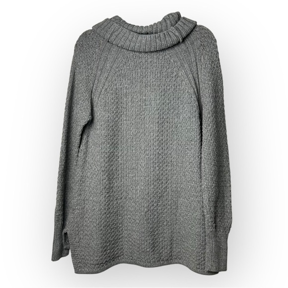 Hilary Radley Grey Knit Cowl Neck Sweater L - Picture 2 of 6